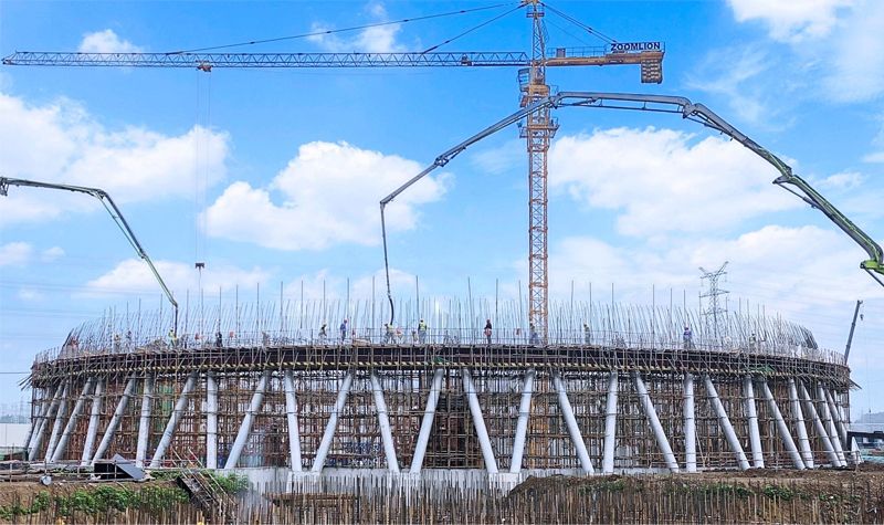 華潤沈陽熱電廠常規冷卻塔環梁順利澆筑完成