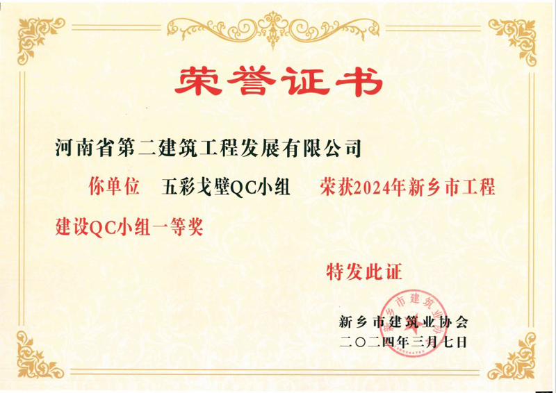 恭喜我公司榮獲3項新鄉市優秀QC成果